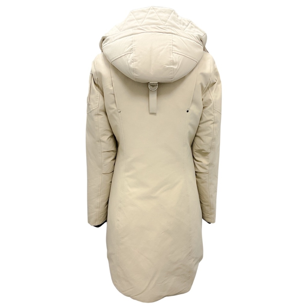MOOSE KNUCKLES BEIGE SHEARLING TRIMMED DOWN PUFFER PARKA COAT - Picture 3 of 6